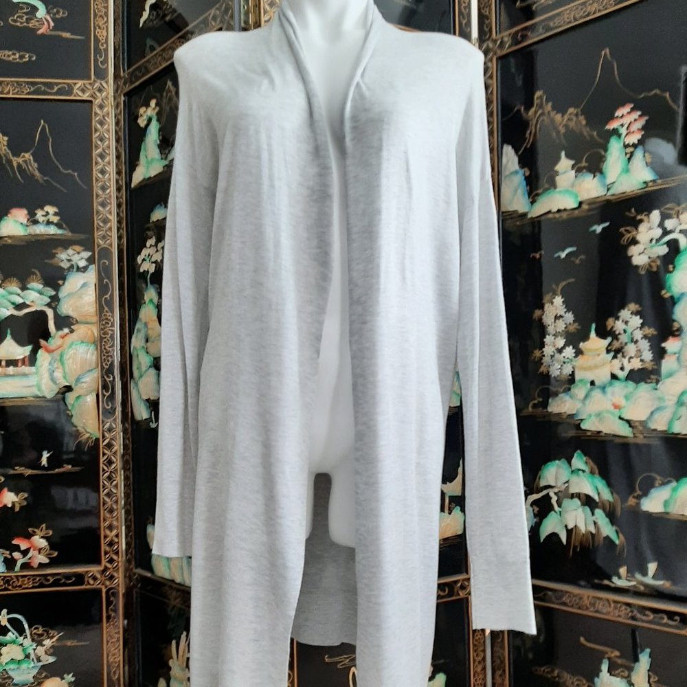 Grace Elements Light Gray Open Front Cardigan - image 1